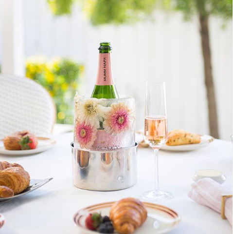 Make Your Own Flower Ice Bucket Centerpiece