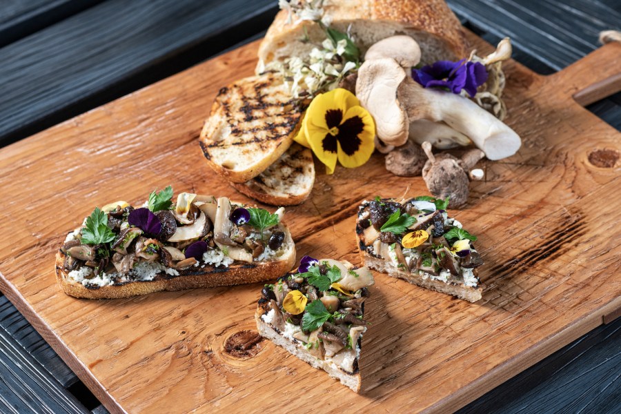 Wild Mushroom Tartine Recipe and  Wine Pairing P