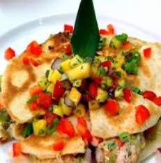 Lobster Quesadilla with Tropical Fruit Salsa *